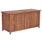 Garden Storage Box 120x50x58cm Solid Teak Wood