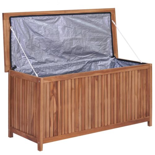 Garden Storage Box 120x50x58cm Solid Teak Wood - Image 2