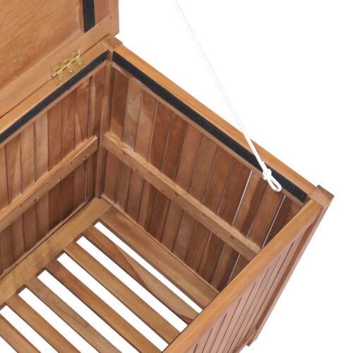 Garden Storage Box 120x50x58cm Solid Teak Wood - Image 6