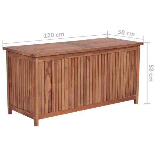 Garden Storage Box 120x50x58cm Solid Teak Wood - Image 8