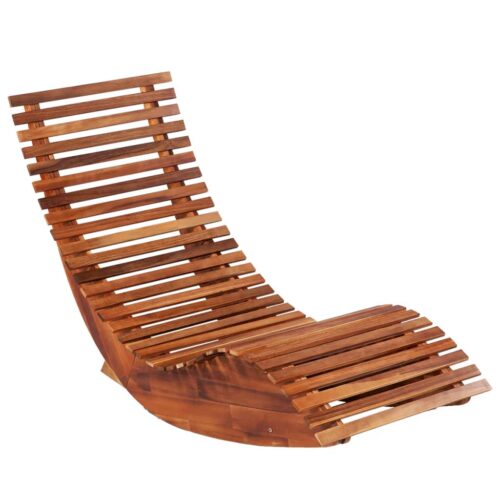 Rocking Sun Loungers 2pcs Solid Wood Acacia - Image 2