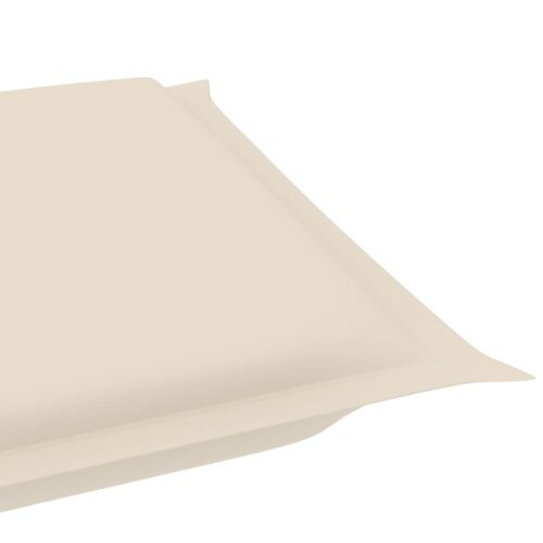 Rocking Sun Lounger with Cushion Solid Teak Wood - Image 8