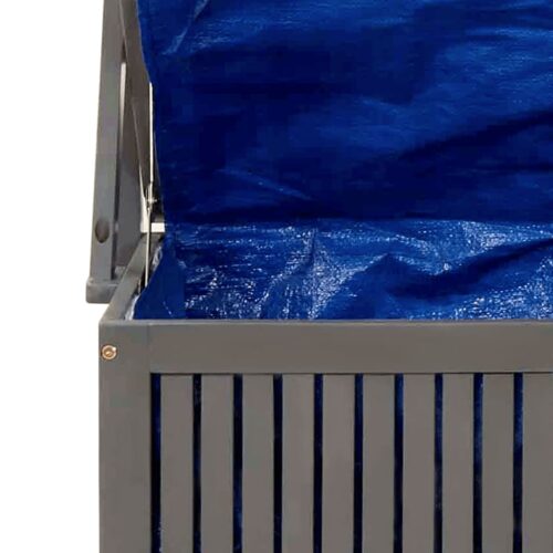 Storage Box with Trellis Grey 99x50x160cm Solid Wood Acacia - Image 8