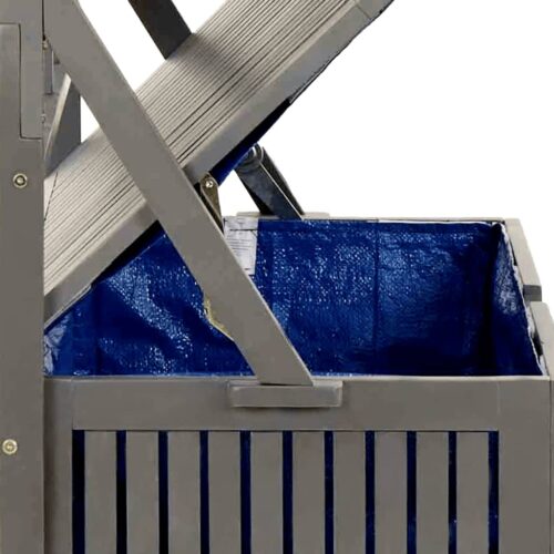 Storage Box with Trellis Grey 99x50x160cm Solid Wood Acacia - Image 9