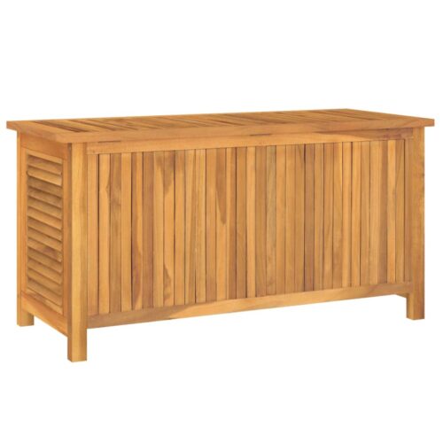 Garden Storage Box with Bag 114x50x58cm Solid Wood Teak - Image 7