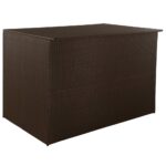 Garden Storage Box Brown 150x100x100cm Poly Rattan