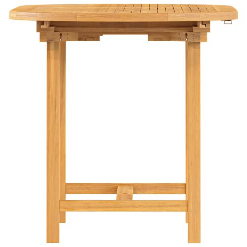 Extendable Outdoor Garden Patio Dining Table Solid Wood Teak 110-160x80x75cm - Image 5