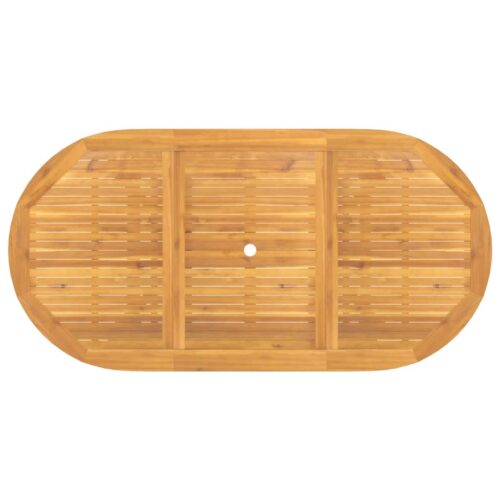 Extendable Outdoor Garden Patio Dining Table Solid Wood Teak 110-160x80x75cm - Image 6