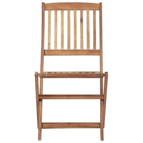 Folding Outdoor Chairs 6pcs Solid Acacia Wood - Image 4