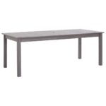 Garden Table Grey Wash 200x90x74cm Solid Acacia Wood