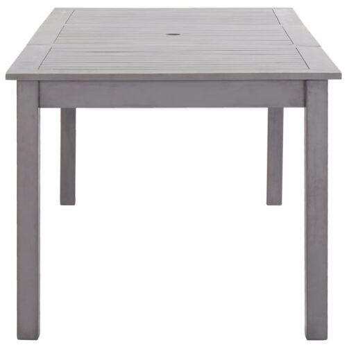 Garden Table Grey Wash 200x90x74cm Solid Acacia Wood - Image 3