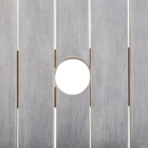 Garden Table Grey Wash 200x90x74cm Solid Acacia Wood - Image 5