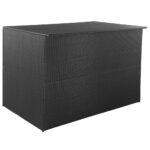 Garden Storage Box Black 150x100x100cm Poly Rattan