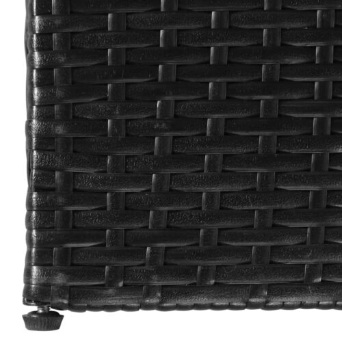 Garden Storage Box Black 150x100x100cm Poly Rattan - Image 4