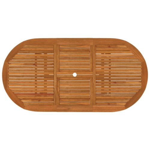 Garden Table 200x100x75cm Solid Wood Eucalyptus - Image 5