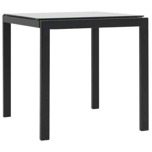 Sun Loungers 2pcs with Table Poly Rattan Textilene Black - Image 3