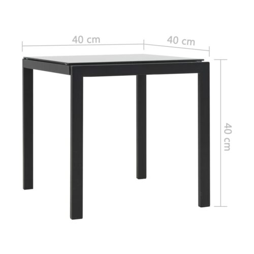 Sun Loungers 2pcs with Table Poly Rattan Textilene Black - Image 10