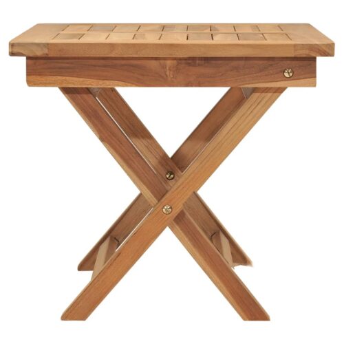 Sun Lounger with Table Solid Teak Wood - Image 10