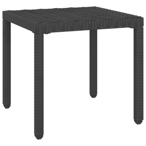 Sun Loungers 2pcs with Table Poly Rattan Black - Image 9
