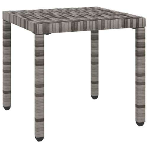Sun Loungers 2pcs with Table Poly Rattan Grey - Image 9