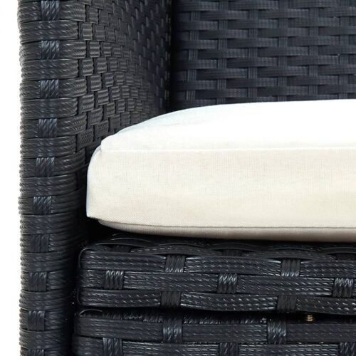 Garden Dining Chairs 4pcs Poly Rattan Black - Image 8