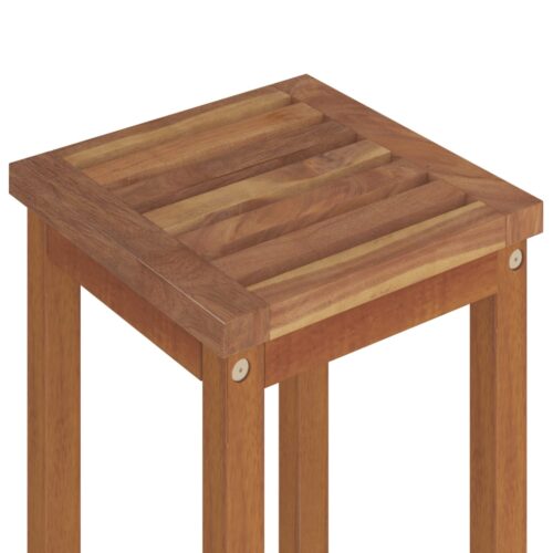 Bar Stools 8pcs Solid Wood Acacia - Image 4