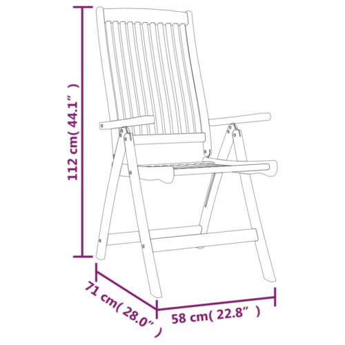Folding Garden Chairs 4pcs Solid Wood Eucalyptus - Image 6
