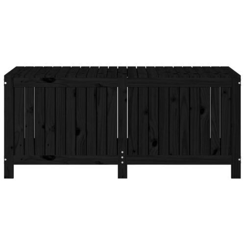 Garden Storage Box Black 147x68x64cm Solid Wood Pine - Image 5