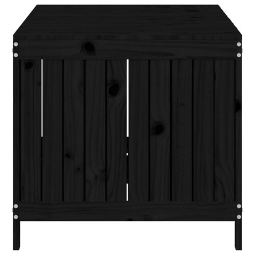 Garden Storage Box Black 147x68x64cm Solid Wood Pine - Image 6