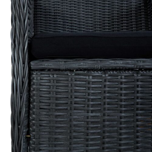 Garden Chairs with Cushions 2pcs Poly Rattan Dark Grey - Image 7