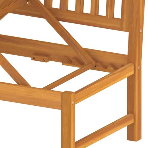 Day Bed with Grey Cushion 200x60x75cm Solid Wood Acacia - Image 7