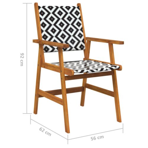 Garden Chairs 4pcs Solid Acacia Wood - Image 6