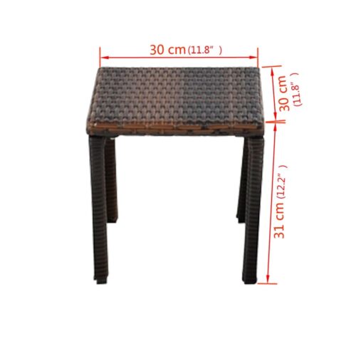 Sun Loungers with Table Poly Rattan Brown - Image 8