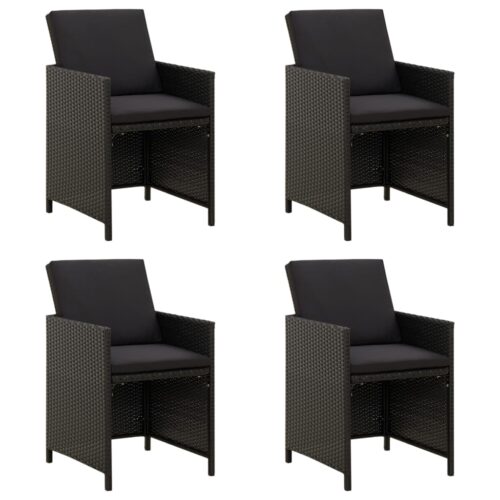 4x Patio Chairs Set Wicker Rattan Outdoor Garden Bistro Dining Lounge Sofa Seats