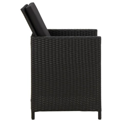 4x Patio Chairs Set Wicker Rattan Outdoor Garden Bistro Dining Lounge Sofa Seats - Image 4