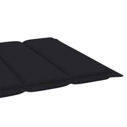 Sun Lounger with Table Cushion Solid Teak Wood - Image 9