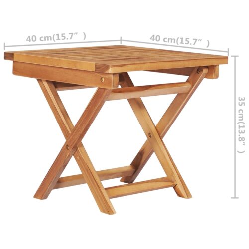 Sun Lounger with Table Cushion Solid Teak Wood - Image 10