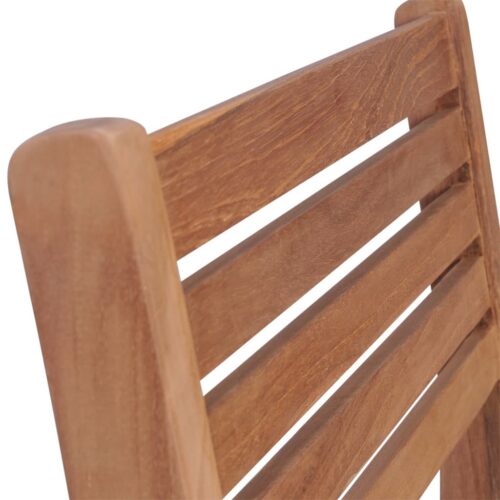 Garden Chairs 4pcs with Grey Cushions Solid Teak Wood - Image 5