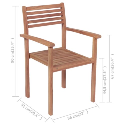 Garden Chairs 4pcs with Grey Cushions Solid Teak Wood - Image 11