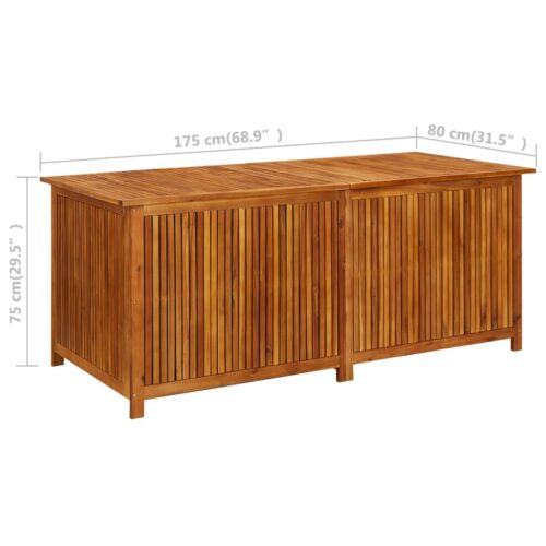 Garden Storage Box 175x80x75cm Solid Wood Acacia - Image 9