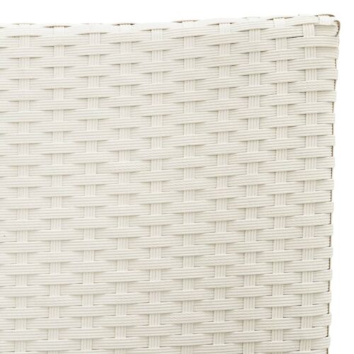 Garden Chairs with Cushions 4pcs Poly Rattan White - Image 9