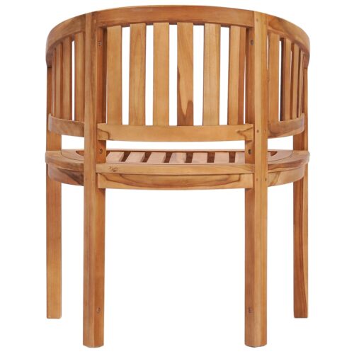 Banana Chairs 2pcs Solid Teak Wood - Image 4