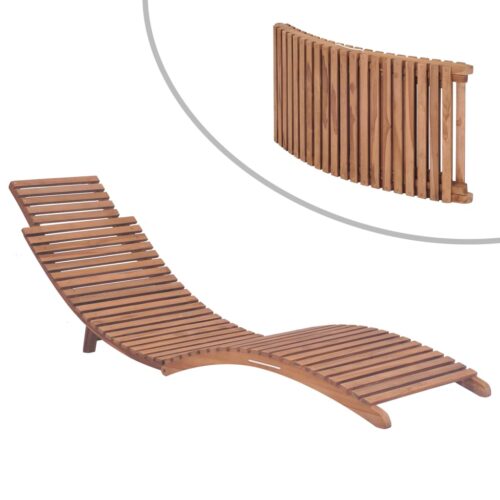 Folding Sun Loungers 2pcs Solid Teak Wood - Image 3