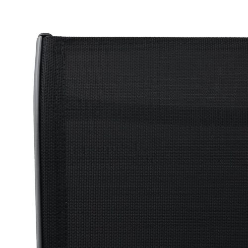 Garden Bar Chairs 4pcs Black Textilene - Image 6