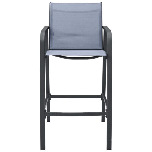 Garden Bar Chairs 4pcs Grey Textilene - Image 3