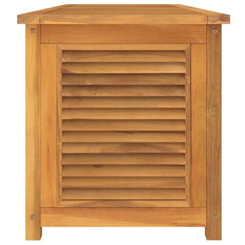 Garden Storage Box with Bag 150x50x53cm Solid Wood Teak - Image 6