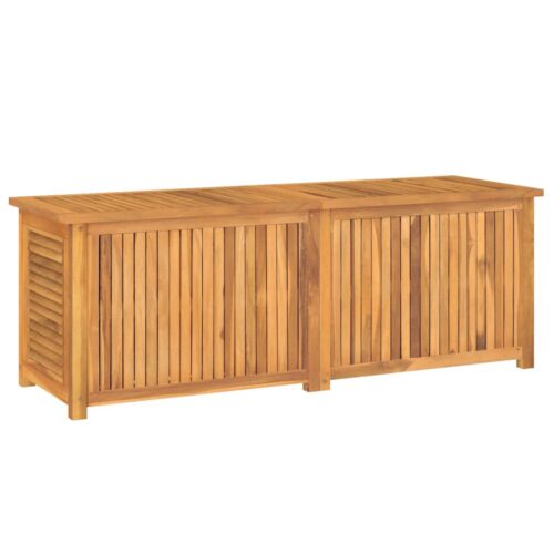 Garden Storage Box with Bag 150x50x53cm Solid Wood Teak - Image 7