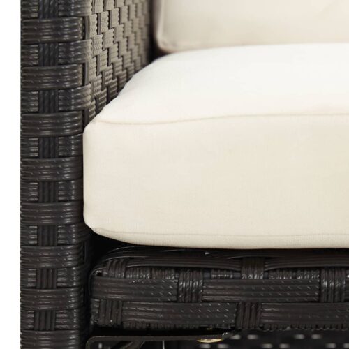 Garden Chairs 4pcs Poly Rattan Black - Image 9