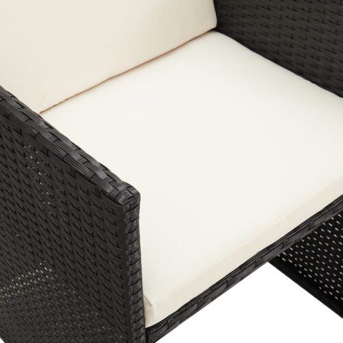 Garden Chairs 4pcs Poly Rattan Black - Image 10