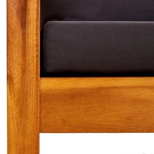 Garden Bench with Canopy Solid Acacia Wood - Image 7
